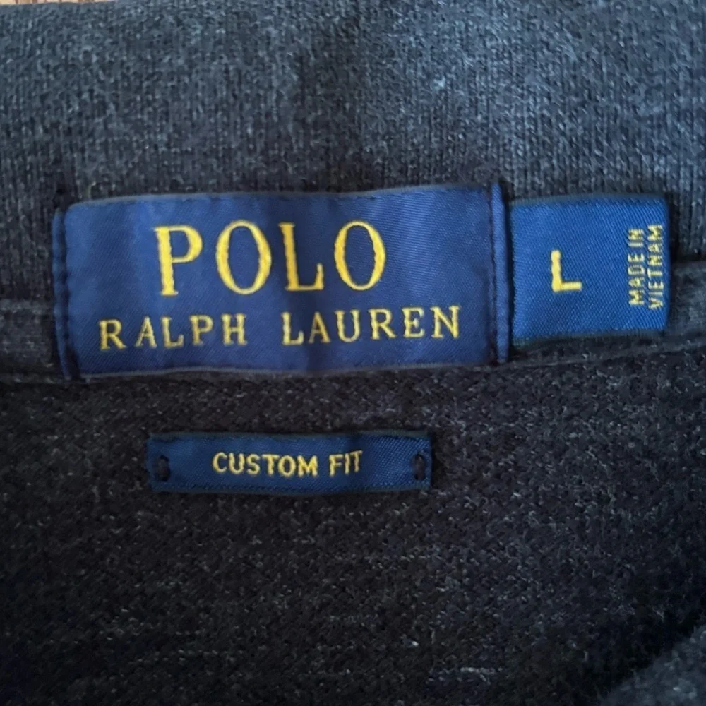 Polo Ralph Lauren Long Sleeve Collared Shirt - Custom Fit - Black/Gray - Large